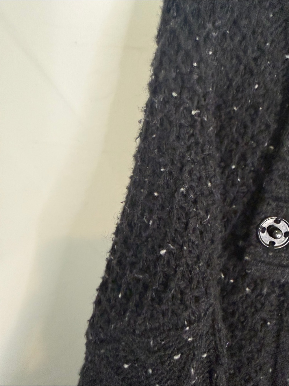 Michael Stars Black Flecked Shawl Collar Cardigan Sweater - Picture 8 of 8